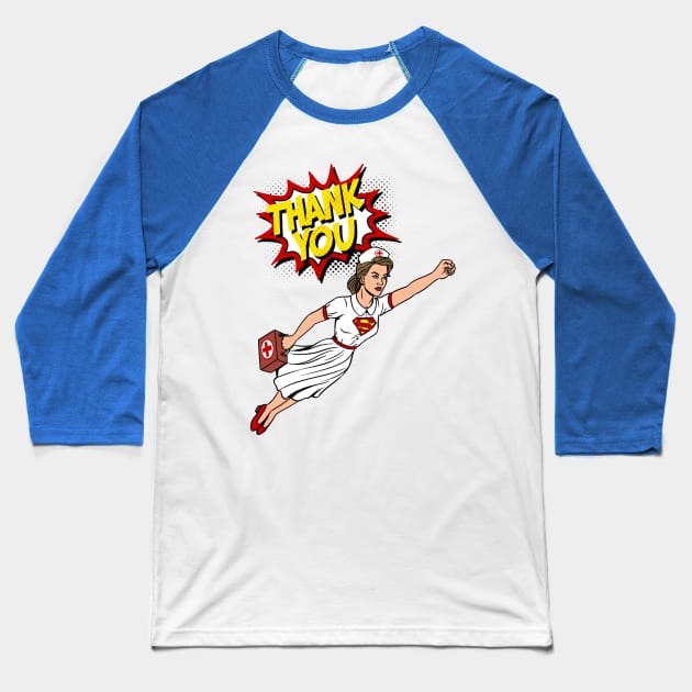 Super Nurse fight against coronavirus Baseball T-Shirt by byfab